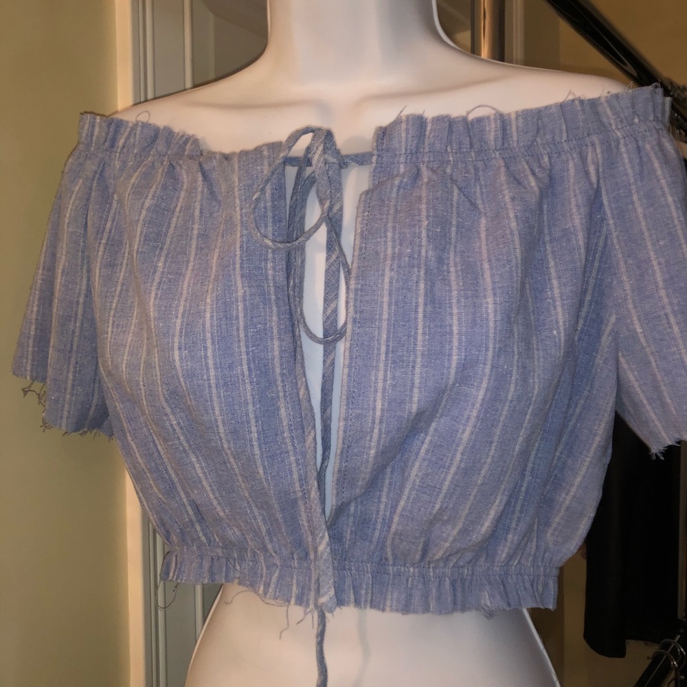 Cropped off the shoulder top!